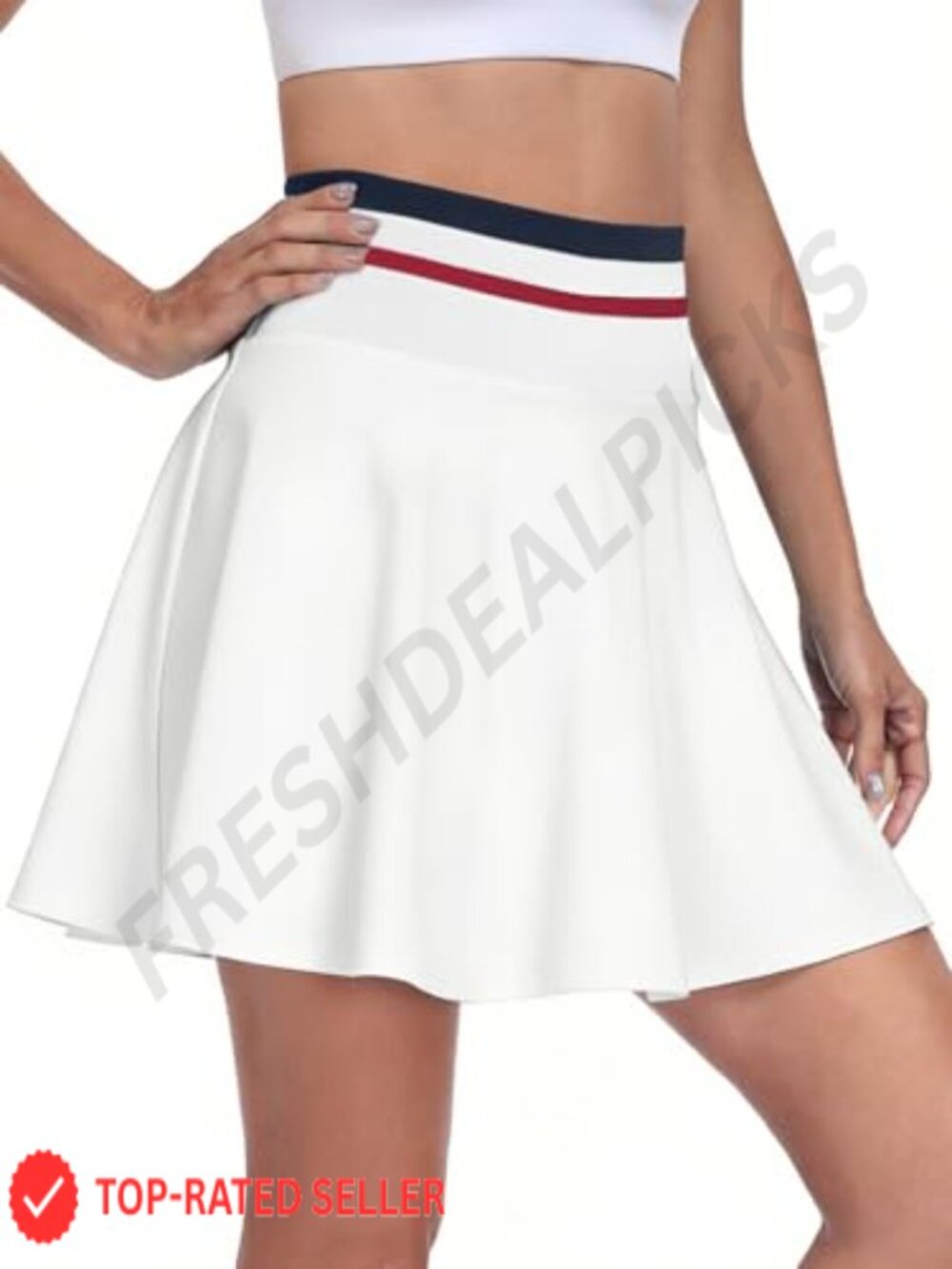 Women's A-Line Tennis Skort with Shorts Underneath Nylon Golf Pickleball